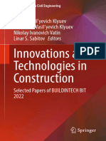 Innovations and Technologies in Construction Selected Papers of BUILDINTECH BIT 2022 (Sergey Vasilyevich Klyuev