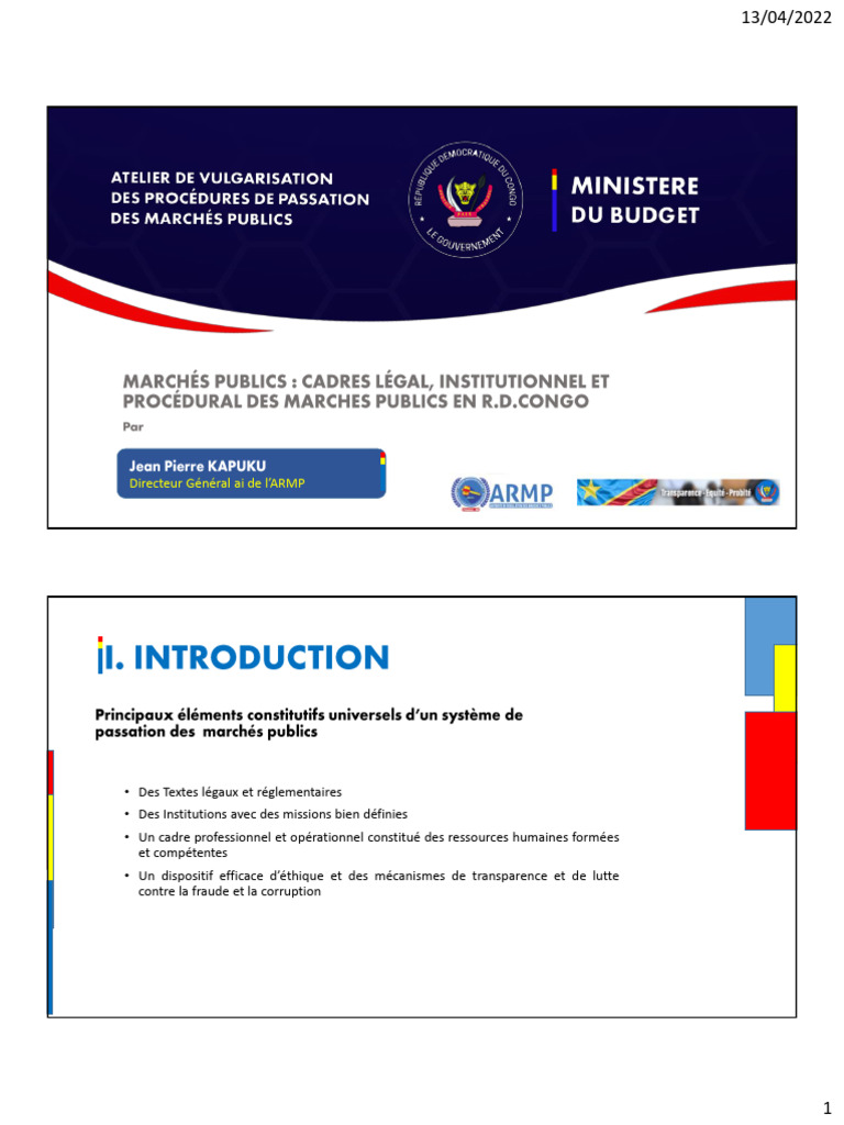 Cadre des Marchés Publics en RDC | PDF | Justice | Crime et violence