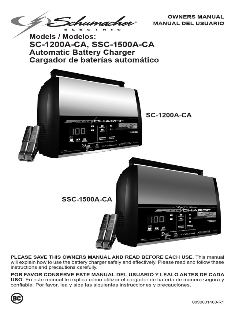 Schumacher Battery Charger Manual | PDF