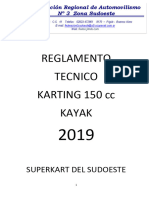 Reglamento Técnico Karting KAYAK - 2019 - Superkart Del SO
