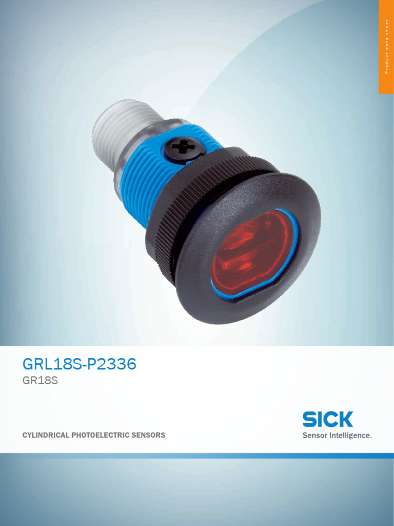 GRL18SP2336 Cylindrical Photoelectric Sensors PDF Light