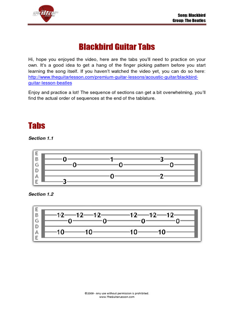 Blackbird Tabs | PDF