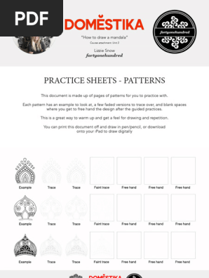 Exercises for Drawing Mandalas by Lizzie Snow 
