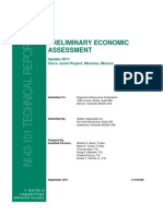 2011 Preliminary Economic Assessment (43-101)
