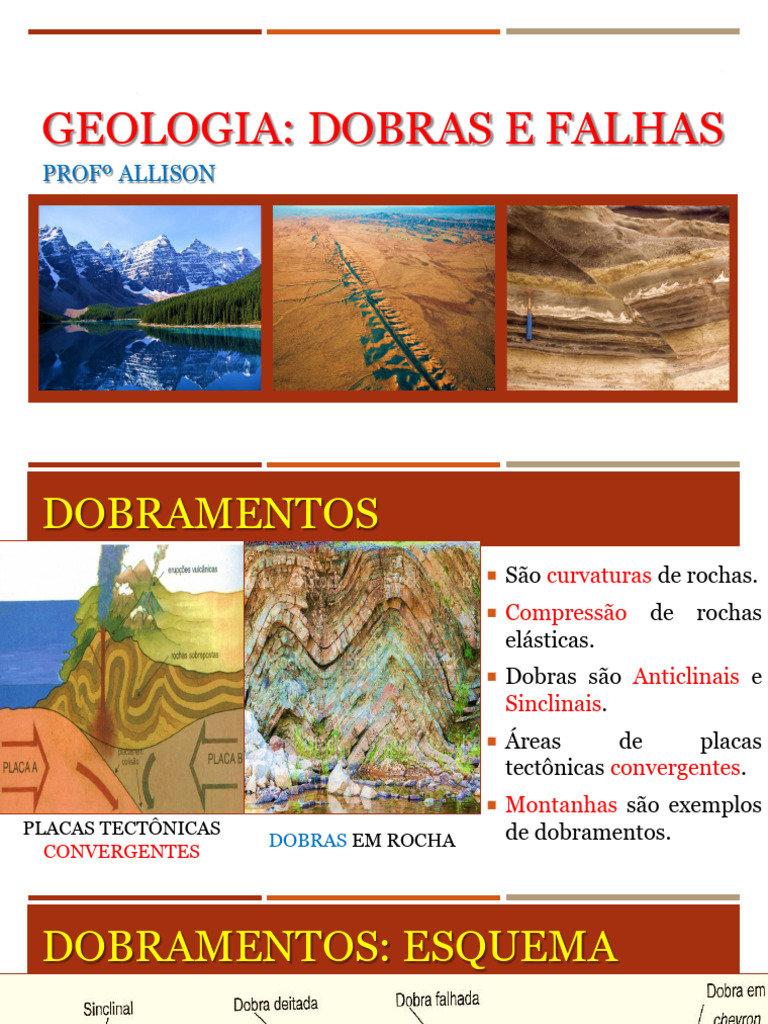 Dobramentos e Falhamentos Geológicos | PDF