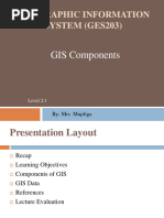 Lecture 2 GIS Components Geographic Data