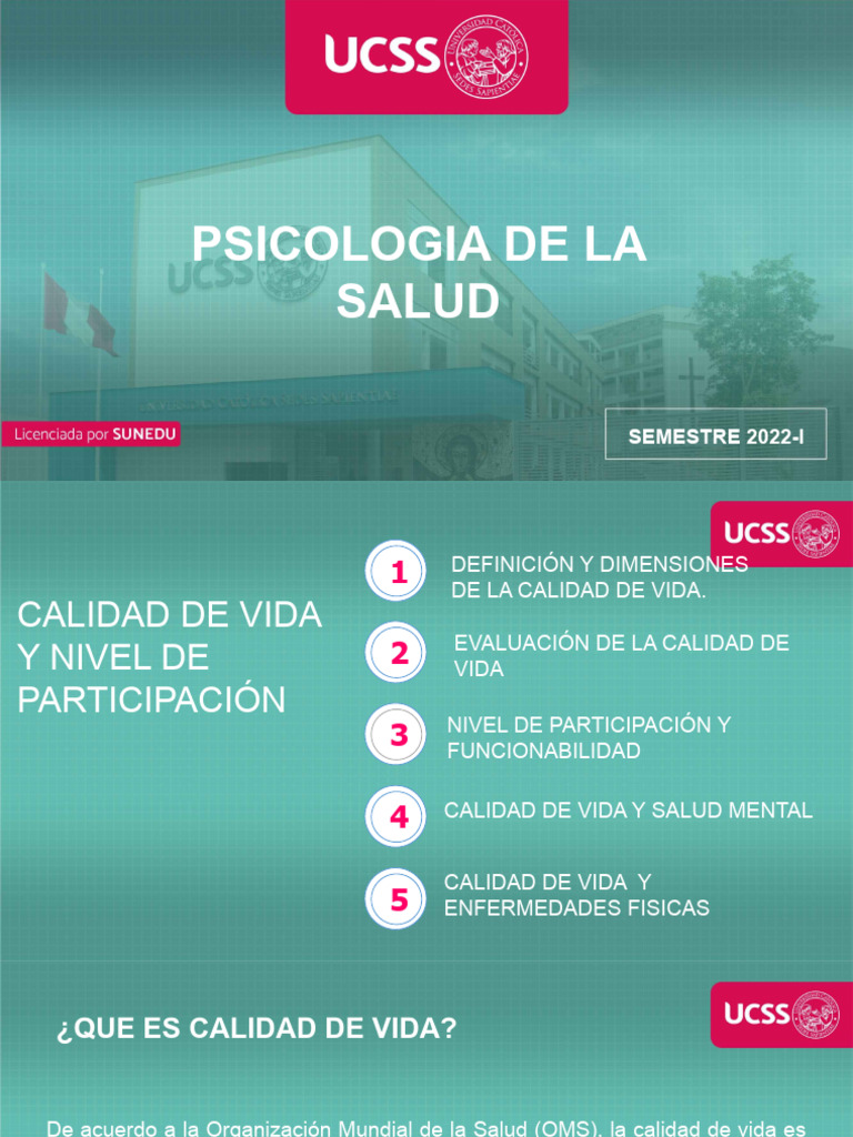 Calidad de Vida y Salud Mental 2022 | PDF | Calidad de vida | Salud mental