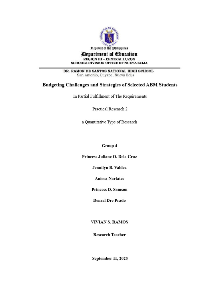 Budgeting Strategies for ABM Students | PDF
