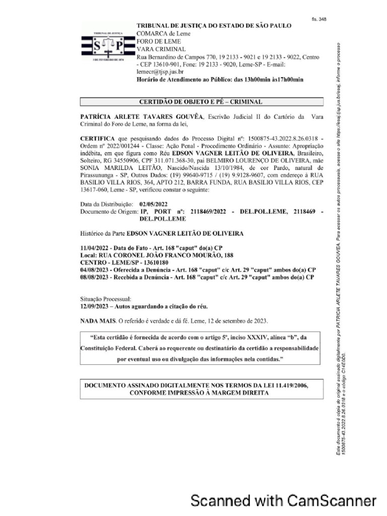 Certidão de Objeto e Pé Proc 150087543. PDF