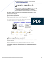 Teoría de La Generación Espontánea de Louis Pasteur - Generación Espontánea