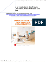 Solution Manual For Introduction To Data Analytics For Accounting 1st Edition Vernon Richardson Katie Terrell Ryan Teeter Download