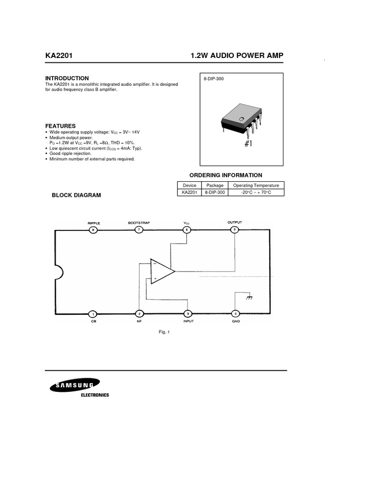 KA2201 Datasheet | PDF