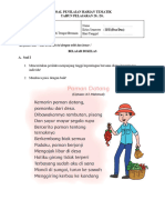Soal Penilaian Harian Tematik TAHUN PELAJARAN 20../20.