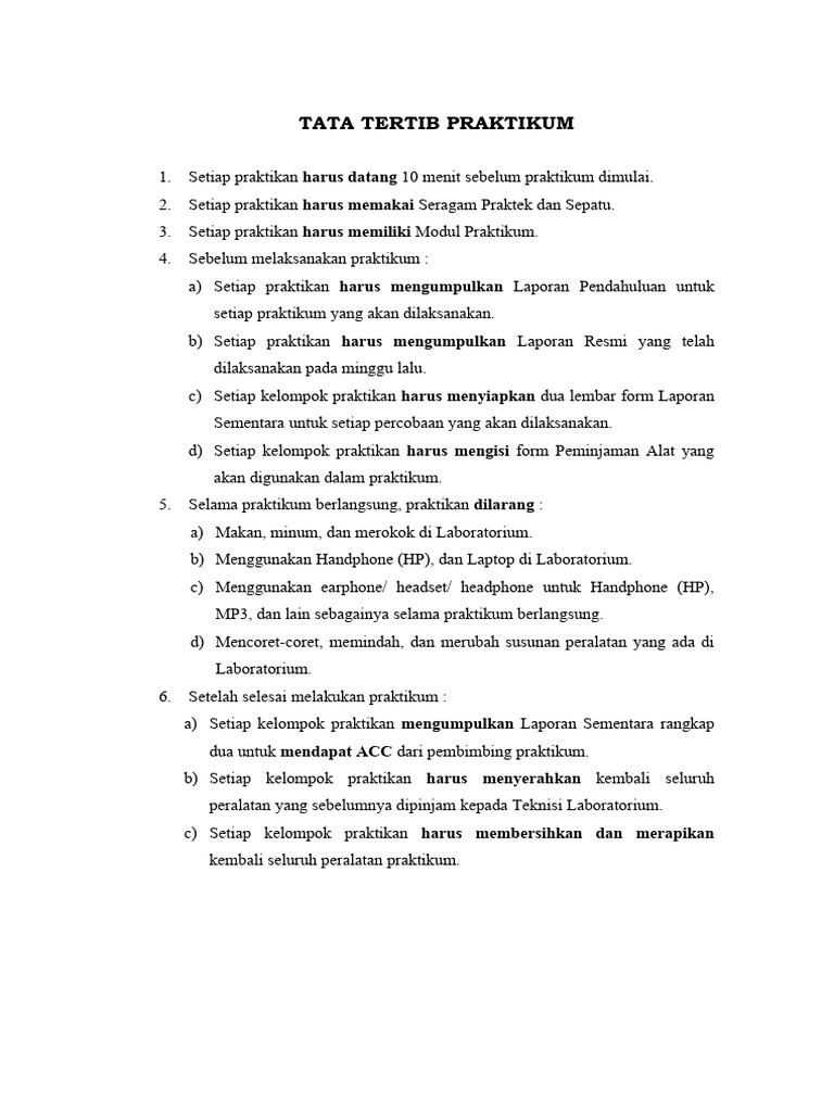 Tata Tertib Lab PDF