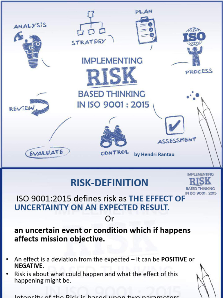 ISO 9001:2015 Risk-Based Thinking Guide | PDF | Risk | Risk Management