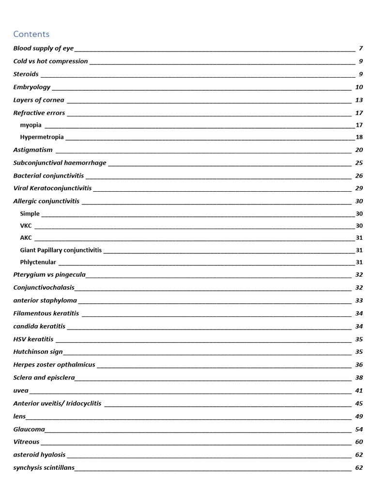 Eye Notes | PDF