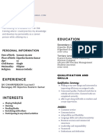 Camel Minimalist Academic Resume