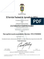El Servicio Nacional de Aprendizaje SENA: Juan Sebastian Martinez Florez