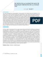 Base de Datos de La Calidad de Agua de Las Principales Vertientes de La Ciudad de La Paz - Iis