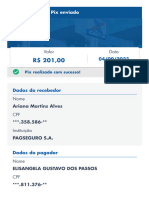 Valor Data: Comprovante de Pix Enviado