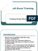 Excel Macro Training