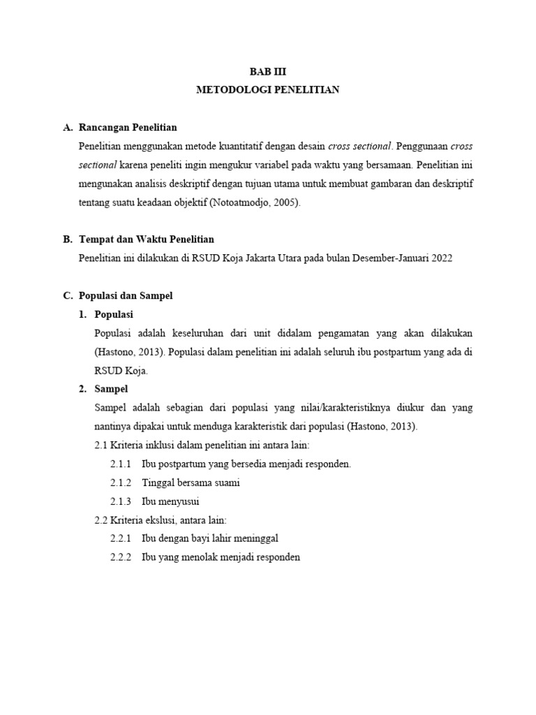 BAB III - Metodologi Penelitian | PDF | Kesehatan Holistik | Sains ...