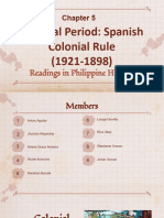 Colonial Period - Spanish Colonial Rule - (1921-1898)