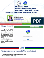 Online Permitting and Monitoring System Opms