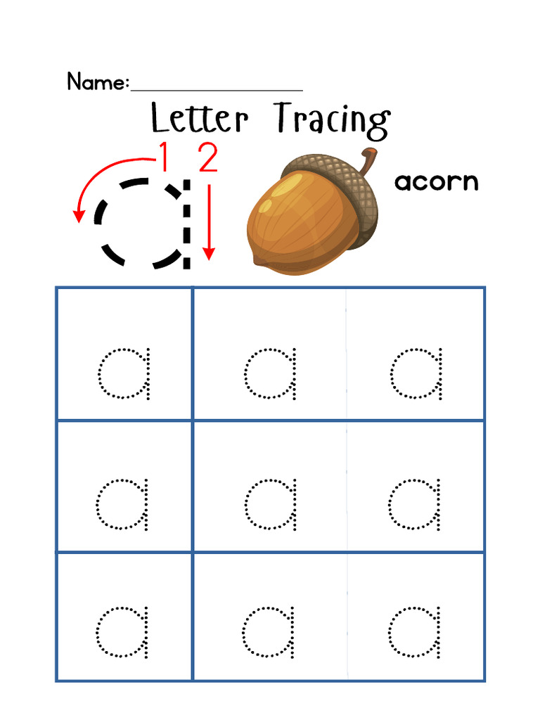 Lowercase Letter Tracing (26 Page) PDF