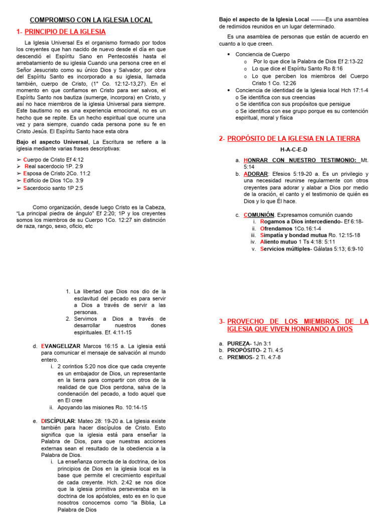 Compromiso Con La Iglesia Local | PDF | Iglesia cristiana | Cristo (título)