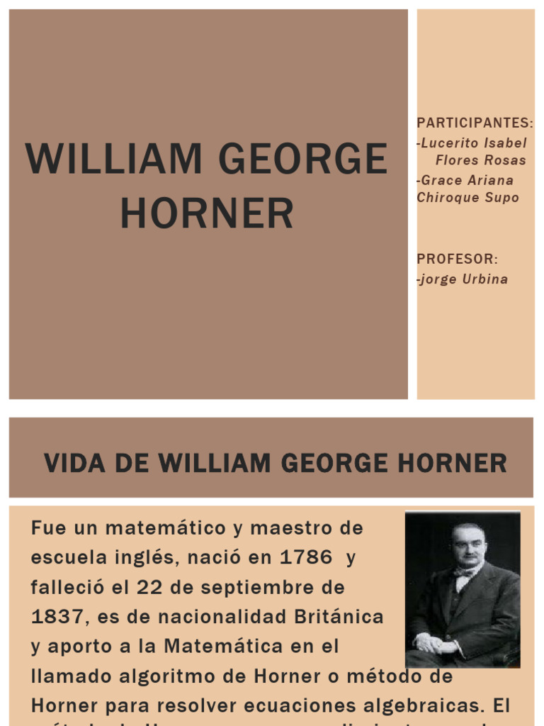 William Horner PDF