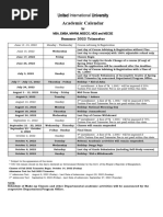 Academic Calendar - 222 - Graduate Programs