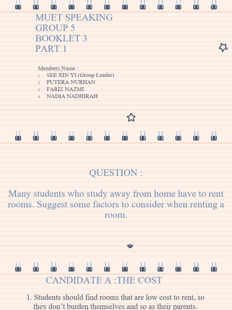 Muet Speaking Group 5 Part 1 PDF