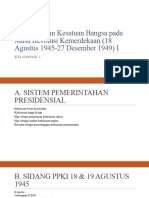 Persatuan Dan Kesatuan Bangsa Pada Masa Revolusi Kemerdekaan