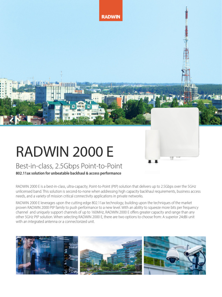 RADWIN 2000 E: 2.5Gbps PtP Solution | PDF