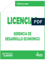 Señaletica A4 Desarrollo Económico LICENCIAS