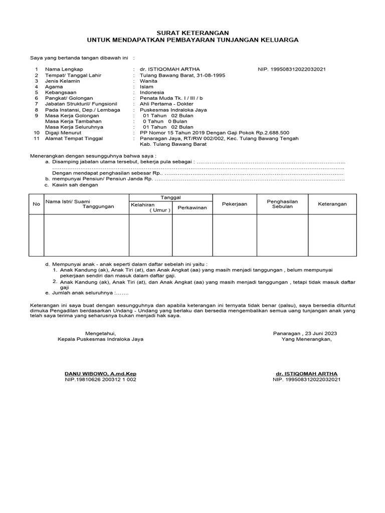 FORM KP4 (ISTI) | PDF