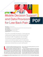 Mobile Decision Support and Data Provisioning For Low Back Pain