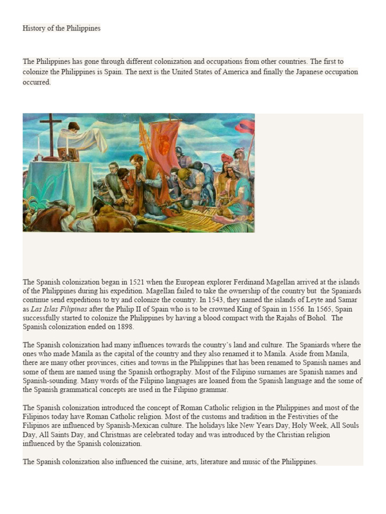 History of The Philippines | PDF