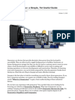 Parts of Generator A Simple Yet Useful Guide
