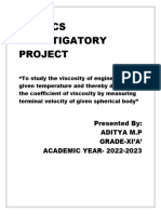 Physics Investigatory Project Xii