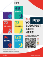 Budapest Card Árlista 2023 - 2024