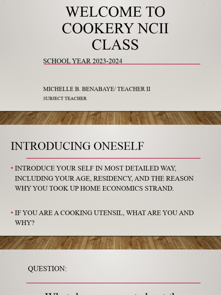 Introduction to Cookery NC II Competencies | PDF