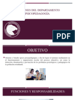 Funciones Del Departamento Psicopedagogía