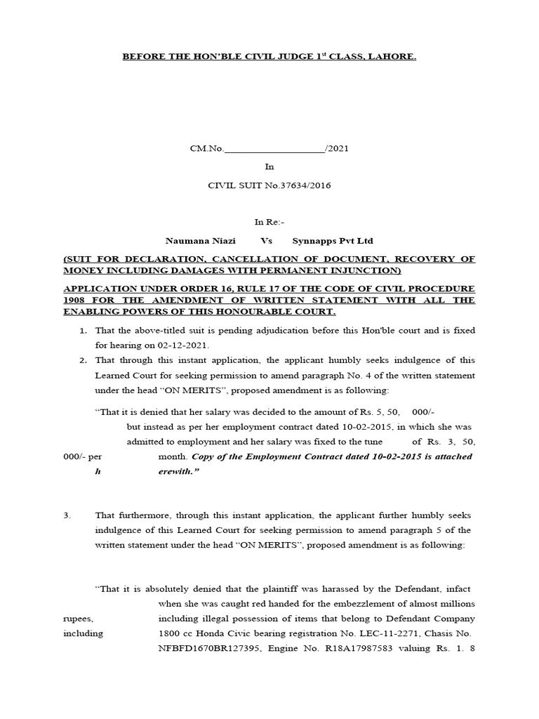 Application O 16, Rule 17 | PDF | Lawsuit | Judiciaries