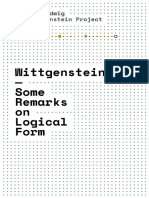 Wittgenstein, L. Some Remarks On Logical Form