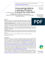 Public-Private Partnership in Western and Non-Western Countries: A Search For Relevance