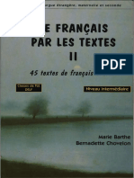 Le Français Par Les Textes I Et II