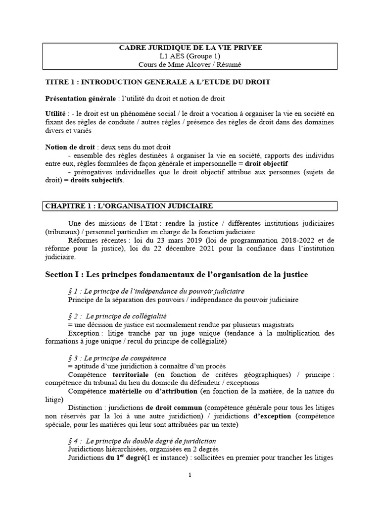 Cadre juridique de la vie privée | PDF | Loi | Rétroactivité
