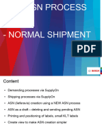 New ASN Creation Normal Shipment BBM